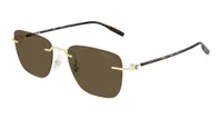 Mont Blanc Sunglasses MB0470S in Light Gold (003), front three-quarter view