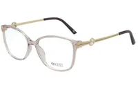 Scott Frame 5819 in Transparent Pink / Brown (C3), front three-quarter view