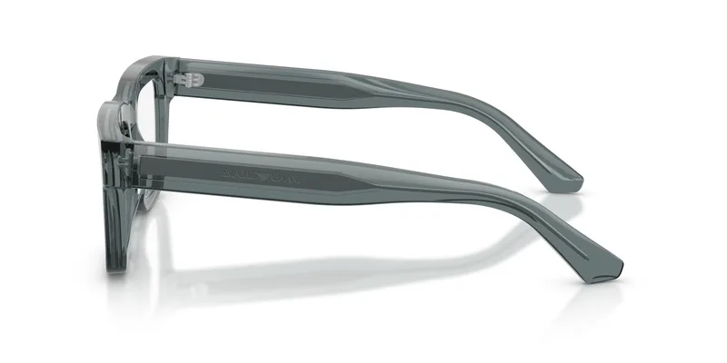Emporio Armani Frame EA3279 in Shiny Transparent Grey (6364), side profile view