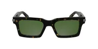 Calvin Klein CK25503S sunglasses in 235 dark havana with green lenses, front view