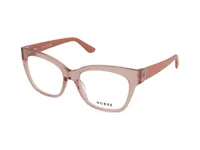 Guess Frame GU50233 in Pink, Transparent (072), front three-quarter view