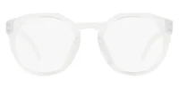 Oakley HSTN RX OX8139 eyeglasses in Matte Clear (02), straight front view