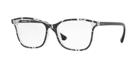 Vogue Eyewear Frame VO5256 in Top Black/Text White Transparent (2698), front three-quarter view