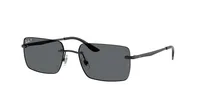 Ray-Ban Sunglasses RB3786I in Black (002/81), front three-quarter view