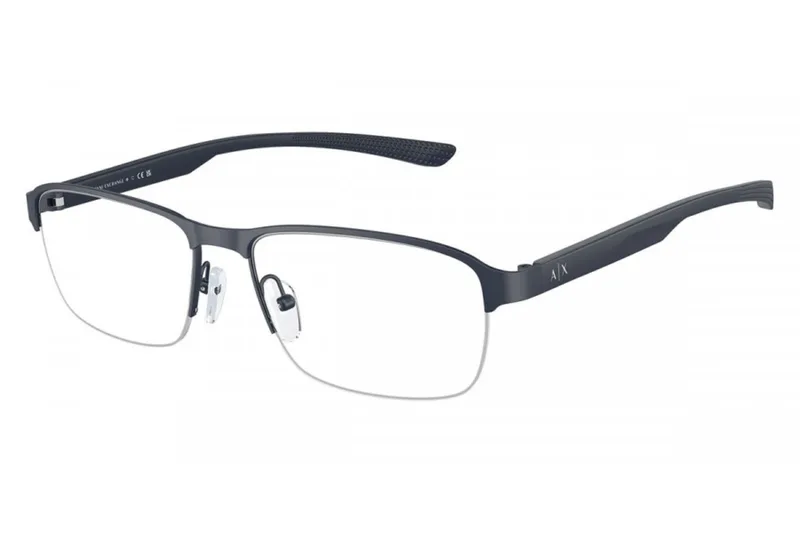 Armani Exchange Frame AX1061 in Matte Blue (6099), front three-quarter view