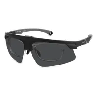 Polaroid Sunglasses PLD 7056/CI/S in MATTE BLACK GREY, three quarter view
