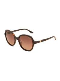 Guess GU00374 polarized sunglasses in dark havana with brown gradient lenses (52H), front three-quarter view