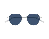Mont Blanc Sunglasses MB0428S in Shiny Silver (004), straight front view