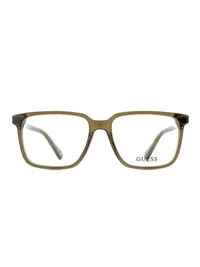 Guess GU50403 096 olive green square eyeglasses, front view