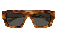 Gucci GG1926S sunglasses in havana with grey lenses (005), straight front view