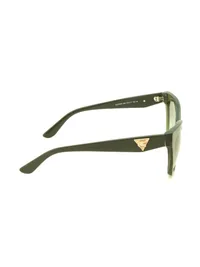 Guess GU00320 sunglasses in green (96P), side view of the temple with gold triangle logo