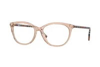 Burberry Frame BE2389 in Transparent Peach (4088), front three-quarter view