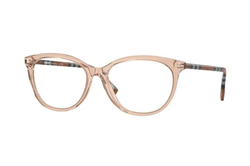 Burberry Frame BE2389 in Transparent Peach (4088), front three-quarter view