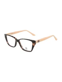 See Saw 1129 kids eyeglasses, havana (demi brown) front with beige temples, three-quarter view
