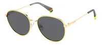 Polaroid Sunglasses PLD 6215/S/X in Gold Yellow (DYG), front three-quarter view