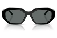 Vogue VO5675S sunglasses in Black with Dark Grey Polarized lenses (W44/81), front view