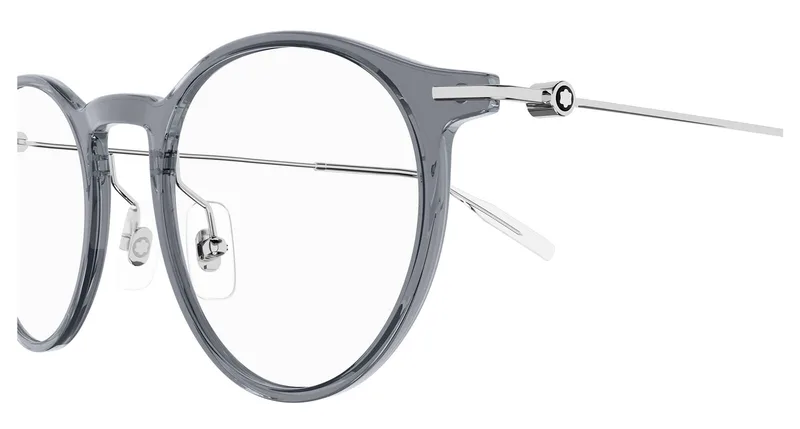 Mont Blanc Frame MB0099O in Transparent Grey (001), detail view