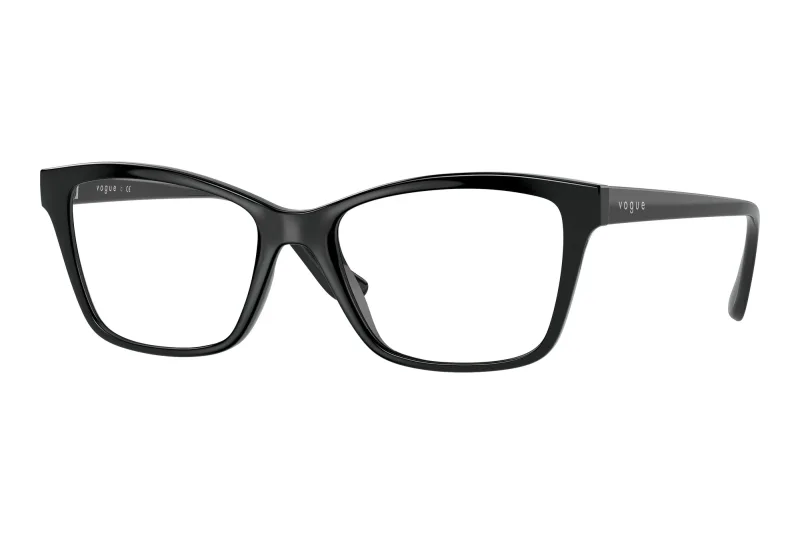 Vogue Eyewear VO5420 eyeglasses in black (W44), front three-quarter view