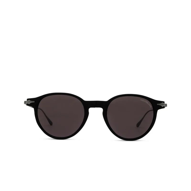 Mont Blanc Sunglasses MB0407S in Black & Ruthenium (002), straight front view