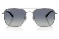 Ray-Ban RB3773I 004/4L gunmetal double-bridge sunglasses with blue-grey gradient lenses, front view