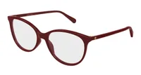 Gucci GG0550O eyeglasses in burgundy (026), front three-quarter view