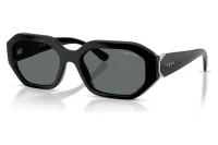Vogue VO5675S sunglasses in Black with Dark Grey Polarized lenses (W44/81), front three-quarter view