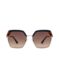 Opium OP-1950 sunglasses in gold (C01) with brown gradient lenses, straight front view