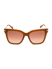 Guess GU00380 square sunglasses in 48F brown with brown gradient lenses, front view