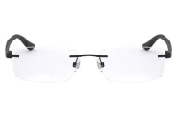 Ray-Ban RX6326 rimless eyeglasses in matte black (2509), straight front view