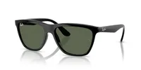 Ray-Ban RB4442I Sunglasses in Black / Green (601/31), front three-quarter view