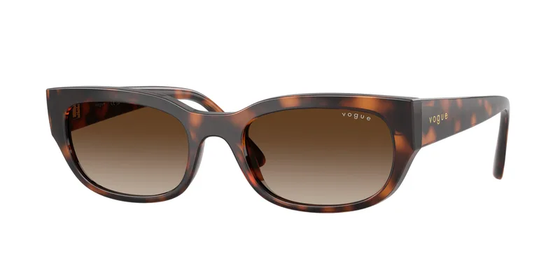 Vogue Eyewear Sunglasses VO5669S in Total Dark Havana (2718), front three-quarter view