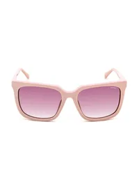 Guess GU00338 72T pink square sunglasses with purple gradient lenses, front view
