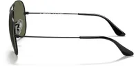 Ray-Ban RB3025 002/58 black aviator, side profile