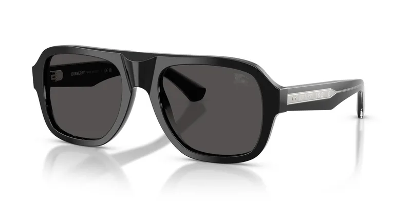 Burberry Sunglasses BE4478 in Black / Dark Grey (420687), front three-quarter view