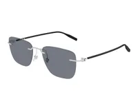 Mont Blanc Sunglasses MB0470S in Shiny Silver (002), front three-quarter view