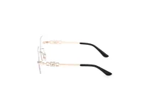 Guess GU50319 028 eyeglasses, side profile showing the crystal-set G-link temple