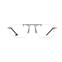 Intense Focus Rim Lock 9+ rimless eyeglasses in grey (C-A), front view