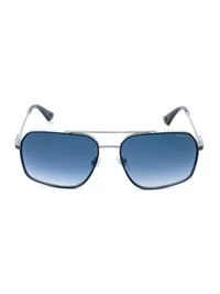 Police SPLR91K 0598 sunglasses with gradient blue lenses, straight front view