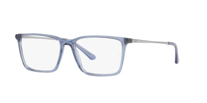 Ray-Ban Frame RX5410I in Transparent Blue (8216), front three-quarter view