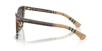 Burberry BE4470 sunglasses in Check Sand (420211), side view showing the gold Burberry lettering on the temple