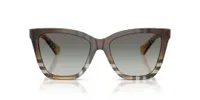 Burberry BE4470 sunglasses in Check Sand with grey gradient lenses (420211), straight front view