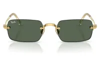 Ray-Ban RB3928 sunglasses in arista gold with green lenses (001/71), front view
