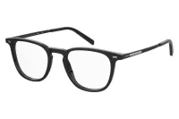 Seventh Street 7A 086 square eyeglasses in black, front three-quarter view