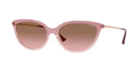 Vogue Eyewear Sunglasses VO5672S in Gradient Pink/Transparent Pink (3258), front three-quarter view