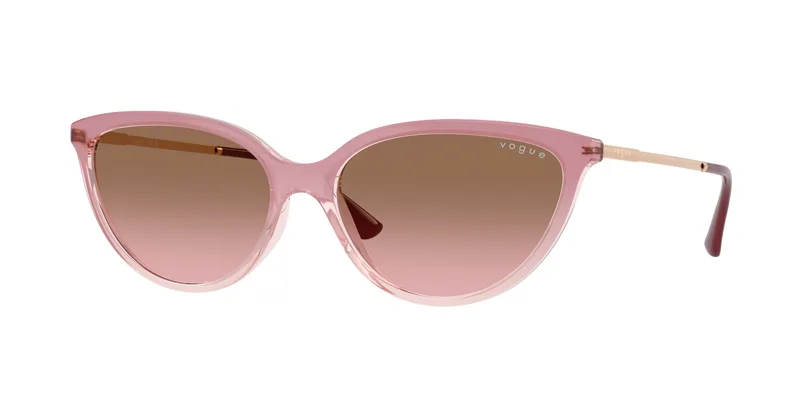 Vogue Eyewear Sunglasses VO5672S in Gradient Pink/Transparent Pink (3258), front three-quarter view