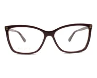 Gucci GG0025O eyeglasses in Burgundy (007), straight front view