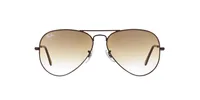 Ray-Ban RB3025I Aviator in brown with brown gradient lenses (014/51), straight front view