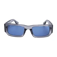 Police G.O.A.T. 6 SPLR82K sunglasses, colour 04G0 shiny transparent grey with blue lenses, straight front view