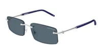 Mont Blanc Sunglasses MB0443S in Shiny Silver (003), front three-quarter view