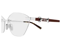 Gucci Frame GG2050O in Silver Red (003), side profile view